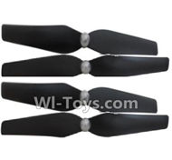 HuaJun HJ823 Parts-03 Propellers,Main rotor blades(4pcs)-Black,HuaJun Toys HJ823 RC Quadcopter Drone Spare Parts,HJ Toys HJ823 Accessoriess Replacement